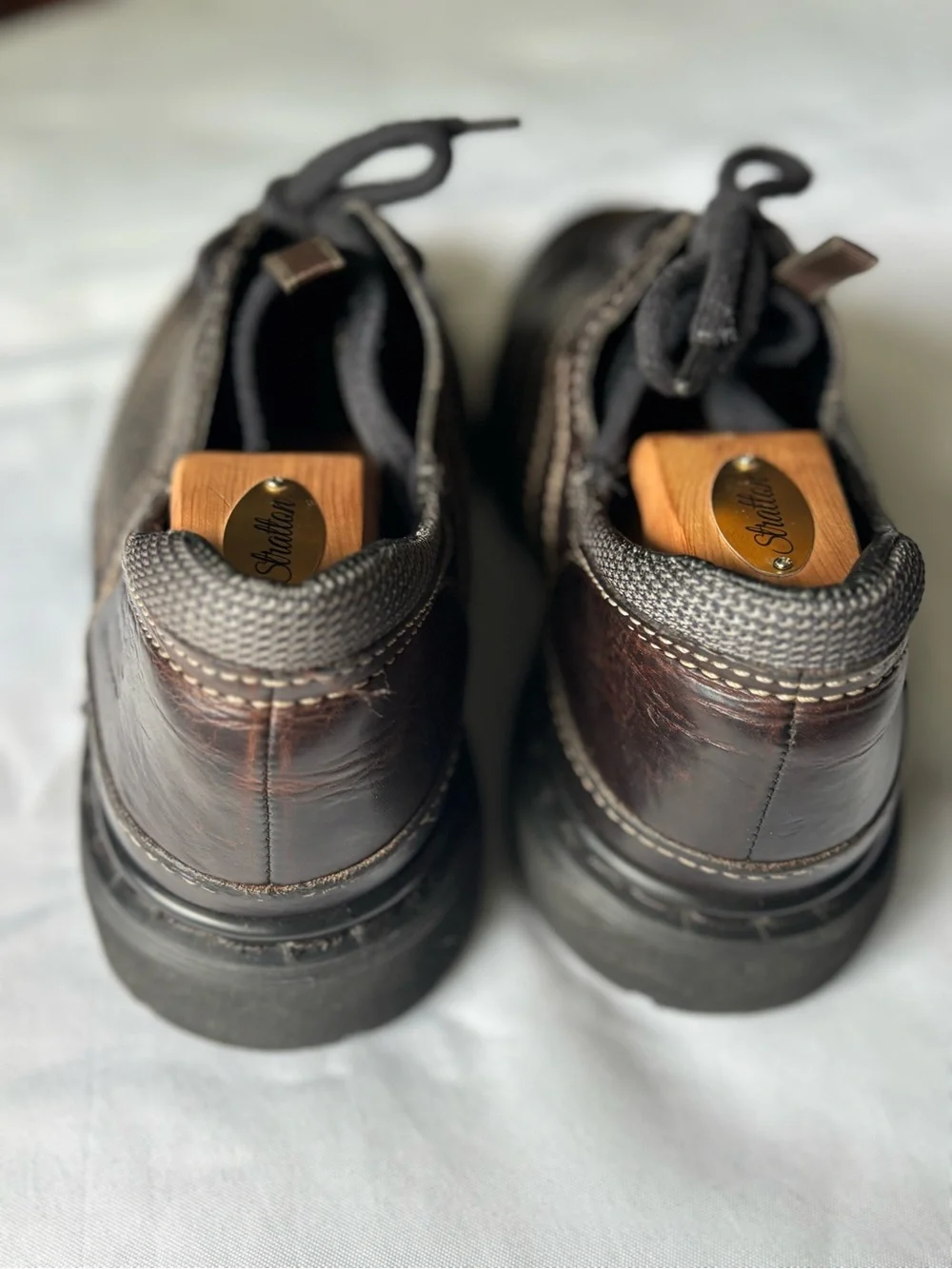 Dr. Martens Brown Leather Lace-Up Slip-On Loafers